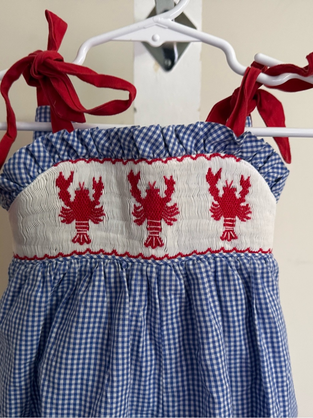 Mom & Me Smocked Lobster Romper - Picture 5 of 11